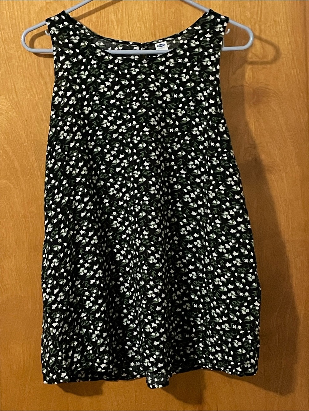 Old Navy Black Floral Print Camisole Top